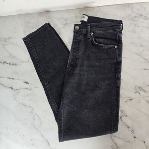 Agolde Nico High Rise Slim Fit Black Jeans 26 Preowned